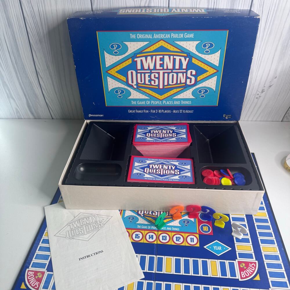 Vintage 1988 Twenty 20 Questions The Original American Parlor Board Game